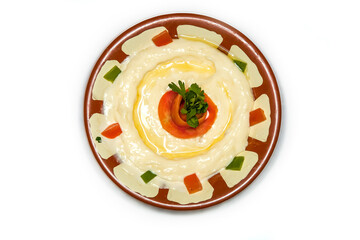 Arabic food and Persian cuisine on isolated background