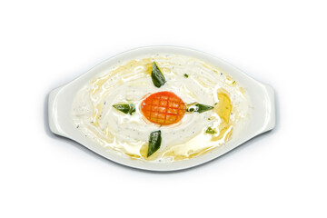 Arabic food and Persian cuisine on isolated background