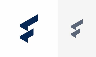 Letter F logo. Icon design. Template elements. Geometric abstract logos