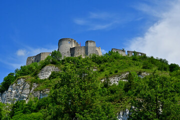 Fototapeta na wymiar Les Andelys; France - june 24 2021 : Chateau Gaillard castle