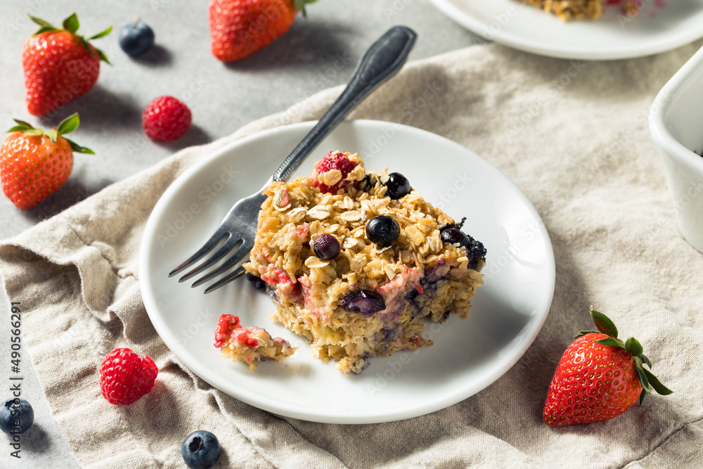 Canvas Prints homemade sweet baked oatmeal casserole