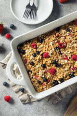 Homemade Sweet Baked Oatmeal Casserole