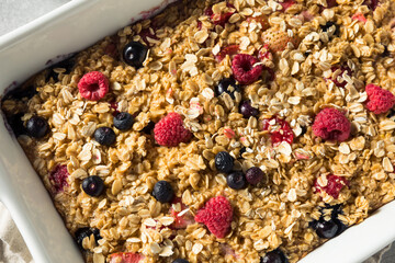 Homemade Sweet Baked Oatmeal Casserole