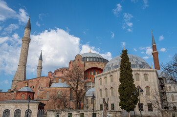 Fototapeta na wymiar Hagia Sophia Museum in Istanbul City, Turkey