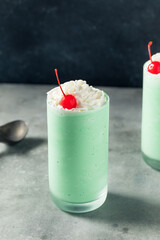 Homemade St Patricks Mint Milkshake