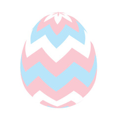 Painted easter egg simple icon. Illustration