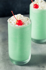 Homemade St Patricks Mint Milkshake