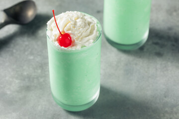 Homemade St Patricks Mint Milkshake