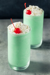 Homemade St Patricks Mint Milkshake