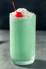 Homemade St Patricks Mint Milkshake