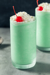 Homemade St Patricks Mint Milkshake