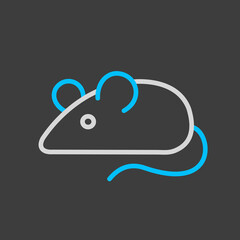 Field mouse vector isolated icon