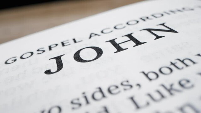 Close Up of Gospel According to John