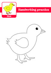 Chick Beautiful. Dot to Dot Educational Game for Kids.