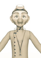 old doctor cartoon
