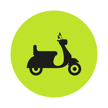 A moped. Vector image.