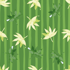 Fototapeta na wymiar Abstract palm leaves tropical seamless pattern. Creative leaf endless wallpaper.