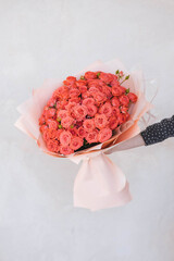 roses, a bouquet of roses on a bright background