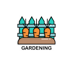 Obraz premium Gardening Concept Icon isolated on white background. Illustration