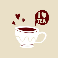 I LOVE TEA Poster Template