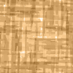 Seamless abstract texture in grunge style. Vertical and horizontal brush strokes in light brown tones.
