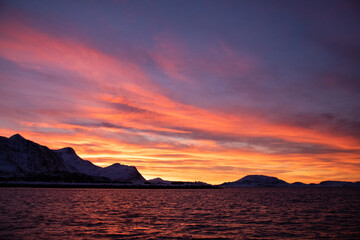 Sunset in Nuuk Greenland