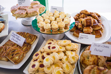 Delicious Pastries in culinary setting on table