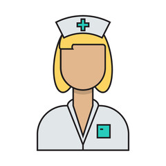 Doctor simple medicine icon in trendy line style isolated on white background for web applications and mobile concepts. illustration