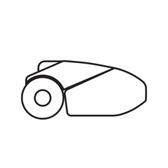 Lawn mower robot, simple gardening icon in trendy line style isolated on white background for web apps and mobile concept. Illustration