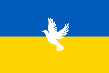 Dove of Peace for Ukraine, Friedenstaube für die Ukraine - obrazy, fototapety, plakaty