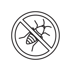 Insecticide, simple gardening icon in trendy line style isolated on white background for web apps and mobile concept. Illustration