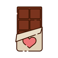 Isolated chocolate bar flat design Vector illustration