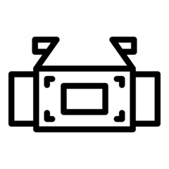 Home tv mount icon outline vector. Wall control. House cinema