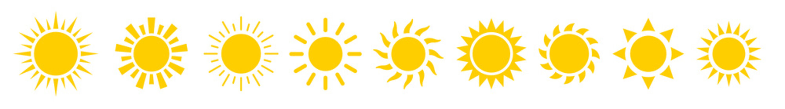 Yellow sun icon vector image