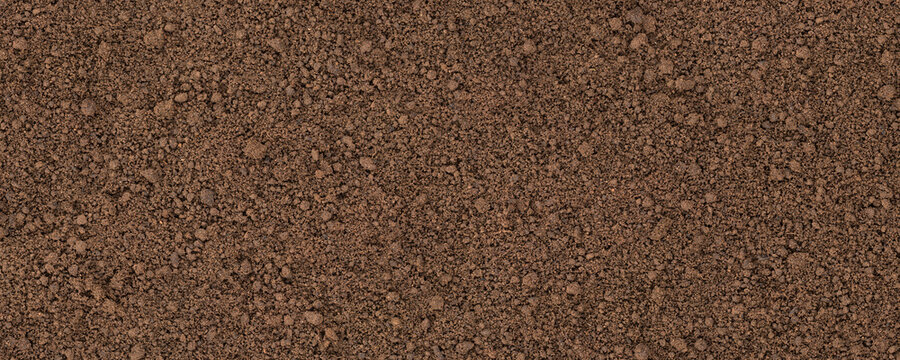 brown soil texture, top view. organic ground background