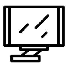 Stand tv icon outline vector. Mount bracket. Monitor television