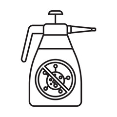 Antiseptic spray bottle simple medicine icon in trendy line style isolated on white background for web applications and mobile concepts. illustration