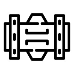 Tv wall mount icon outline vector. Vesa display. Monitor control