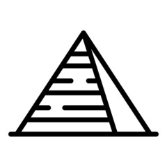 Egypt pyramid icon outline vector. Ancient cairo. Giza sand