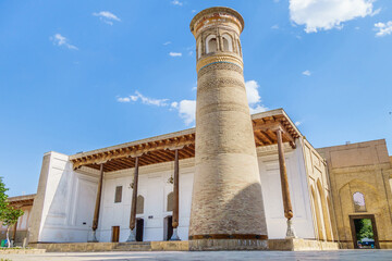 Mosque and minaret of the 18th century in the architectural ensemble of the mausoleum of Bahauddin...