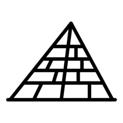 Africa pyramid icon outline vector. Ancient egypt. Cairo desert