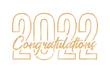 Class of 2022, Congrats 2022, Congrats Class of 2022, Graduates, Congratulations Class of 2022 Vector Text Icon Background Illustration