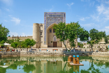 Panorama of Lyab-i Hauz, an architectural ensemble of buildings 16-17 centuries in the center of...
