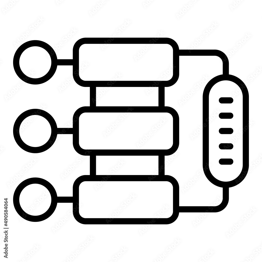 Poster workflow organizational icon outline vector. work process. business project