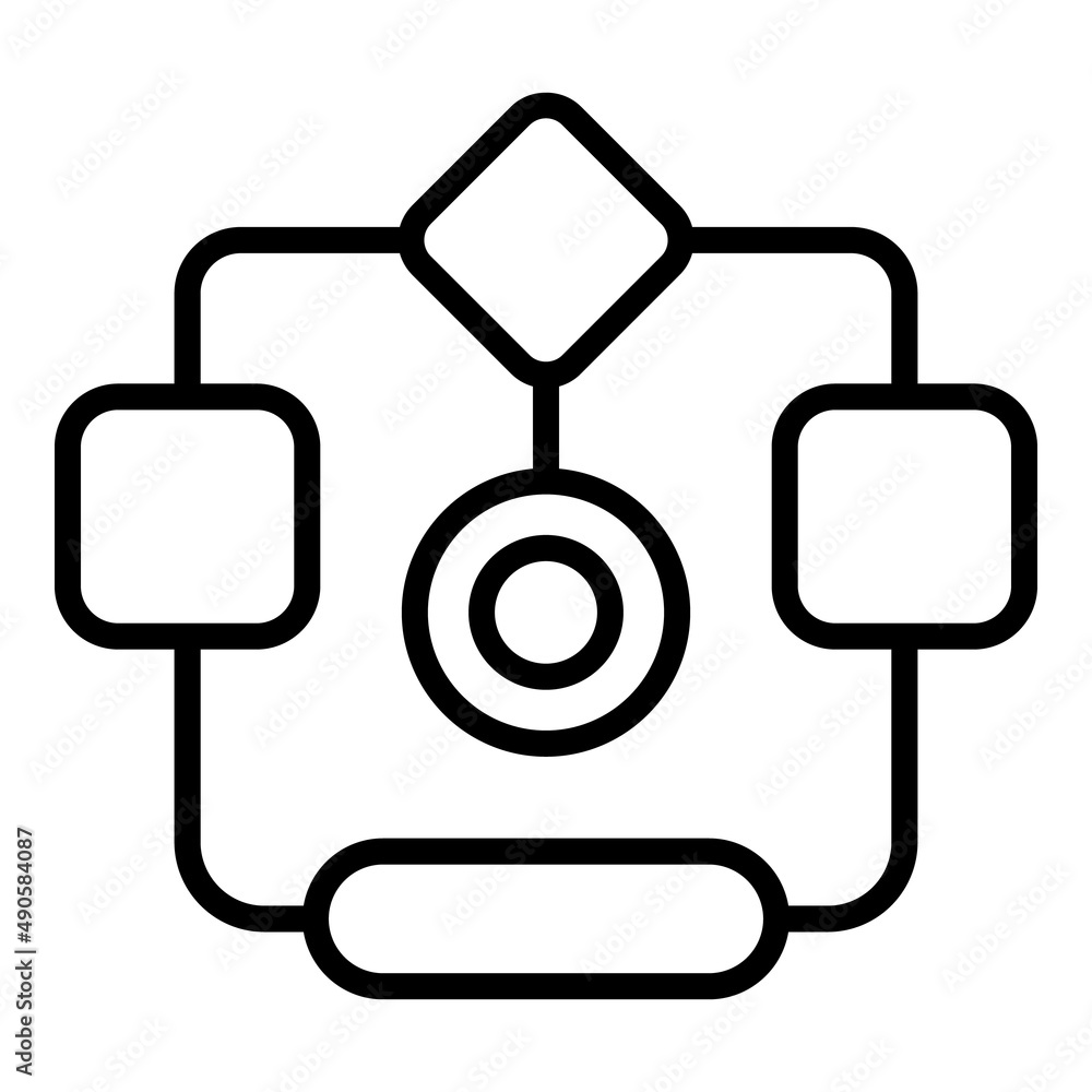 Poster workflow system icon outline vector. work project. web plan