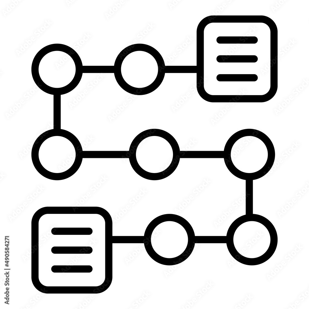 Poster web plan icon outline vector. work process. flow procedure