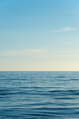 clear sky and calm sea or ocean water surface background