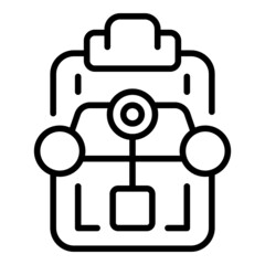 Workflow clipboard icon outline vector. Flow gear. Business project