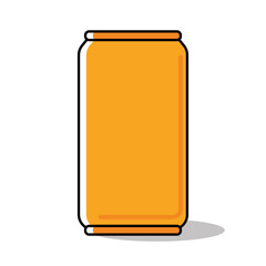 Isolated yellow beer can icon Vector illustration