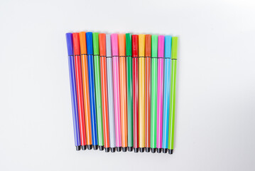 Obraz premium coloring pens isolated on a white background